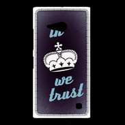 Coque Nokia Lumia 735 In Queen We trust Bleu ZG