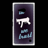 Coque Nokia Lumia 735 In Uzi We trust Bleu ZG