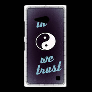 Coque Nokia Lumia 735 In Zen We trust Bleu ZG