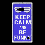 Coque Nokia Lumia 735 Keep Calm Funky Bleu