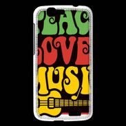 Coque Huawei Ascend G7 Peace Love Music