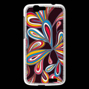 Coque Huawei Ascend G7 Flower power sur fond noir