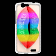 Coque Huawei Ascend G7 Bouche Arc en Ciel