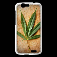 Coque Huawei Ascend G7 Feuille de cannabis sur toile beige