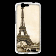 Coque Huawei Ascend G7 Tour Eiffel Vintage en noir et blanc