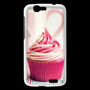 Coque Huawei Ascend G7 Cup cake rose et blanc