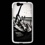 Coque Huawei Ascend G7 Ancre en noir et blanc