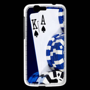 Coque Huawei Ascend G7 Poker bleu et noir