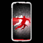 Coque Huawei Ascend G7 Illustration Handball en noir et rouge