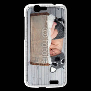 Coque Huawei Ascend G7 Bébé dormant avec chapeau tête de chat