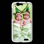 Coque Huawei Ascend G7 Jumeaux coeur