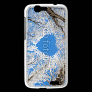Coque Huawei Ascend G7 arbres enneigés coeur