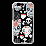 Coque Huawei Ascend G7 Fond tête de mort 8
