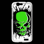 Coque Huawei Ascend G7 Tête de mort en vert et noir