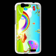 Coque Huawei Ascend G7 Cartoon nature et arc en ciel