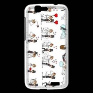 Coque Huawei Ascend G7 Bande dessinée de mariés