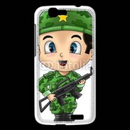 Coque Huawei Ascend G7 Cute cartoon illustration of a soldier