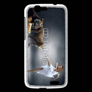 Coque Huawei Ascend G7 Danseuse avec tigre