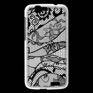 Coque Huawei Ascend G7 Tissus glamour noir et blanc