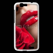 Coque Huawei Ascend G7 Bouche et rose glamour