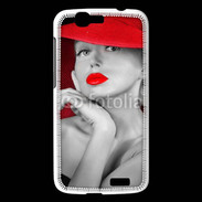 Coque Huawei Ascend G7 Femme élégante en noire et rouge 15