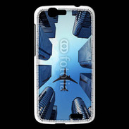 Coque Huawei Ascend G7 Avion de ligne au dessus des immeubles