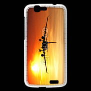 Coque Huawei Ascend G7 Avion de ligne et couché de soleil