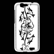 Coque Huawei Ascend G7 Tatouage de fleurs 5