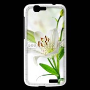 Coque Huawei Ascend G7 Fleurs de Lys blanc