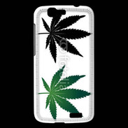 Coque Huawei Ascend G7 Double feuilles de cannabis