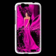 Coque Huawei Ascend G7 Mode robe longue fushia