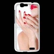 Coque Huawei Ascend G7 Sexy et glamour bouche rouge à lèvre et vernis à ongles rouges