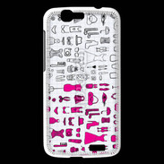 Coque Huawei Ascend G7 Fond fashion rose 3