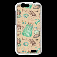 Coque Huawei Ascend G7 Fond fashion vert et marron