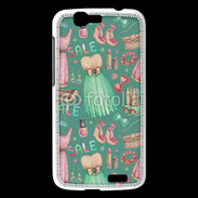 Coque Huawei Ascend G7 Fond fashion rose et vert