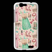 Coque Huawei Ascend G7 Fond fashion rose et vert 2