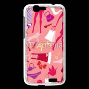Coque Huawei Ascend G7 Fond fashion rose 5