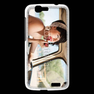Coque Huawei Ascend G7 Femme glamour qui se met du rouge à lèvre