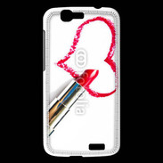 Coque Huawei Ascend G7 Coeur avec rouge à lèvres