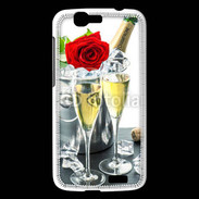 Coque Huawei Ascend G7 Champagne et rose rouge