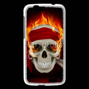 Coque Huawei Ascend G7 Tête de mort en flamme