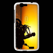 Coque Huawei Ascend G7 Femme biker au couché de soleil