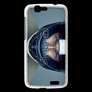 Coque Huawei Ascend G7 homme avec casque de moto