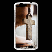 Coque Huawei Ascend G7 Croix en bois 5