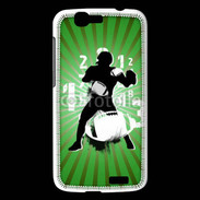 Coque Huawei Ascend G7 Illustration football américain sur fond vert