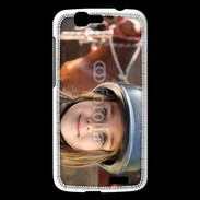 Coque Huawei Ascend G7 Petite fille équitation