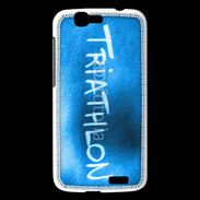 Coque Huawei Ascend G7 Triathlon sur fond bleu