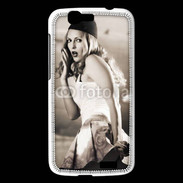 Coque Huawei Ascend G7 Femme avec fond avion