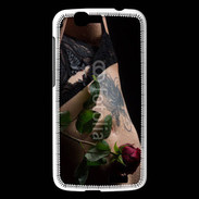 Coque Huawei Ascend G7 Lingerie et rose rouge