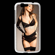 Coque Huawei Ascend G7 Femme sexy en lingerie noire